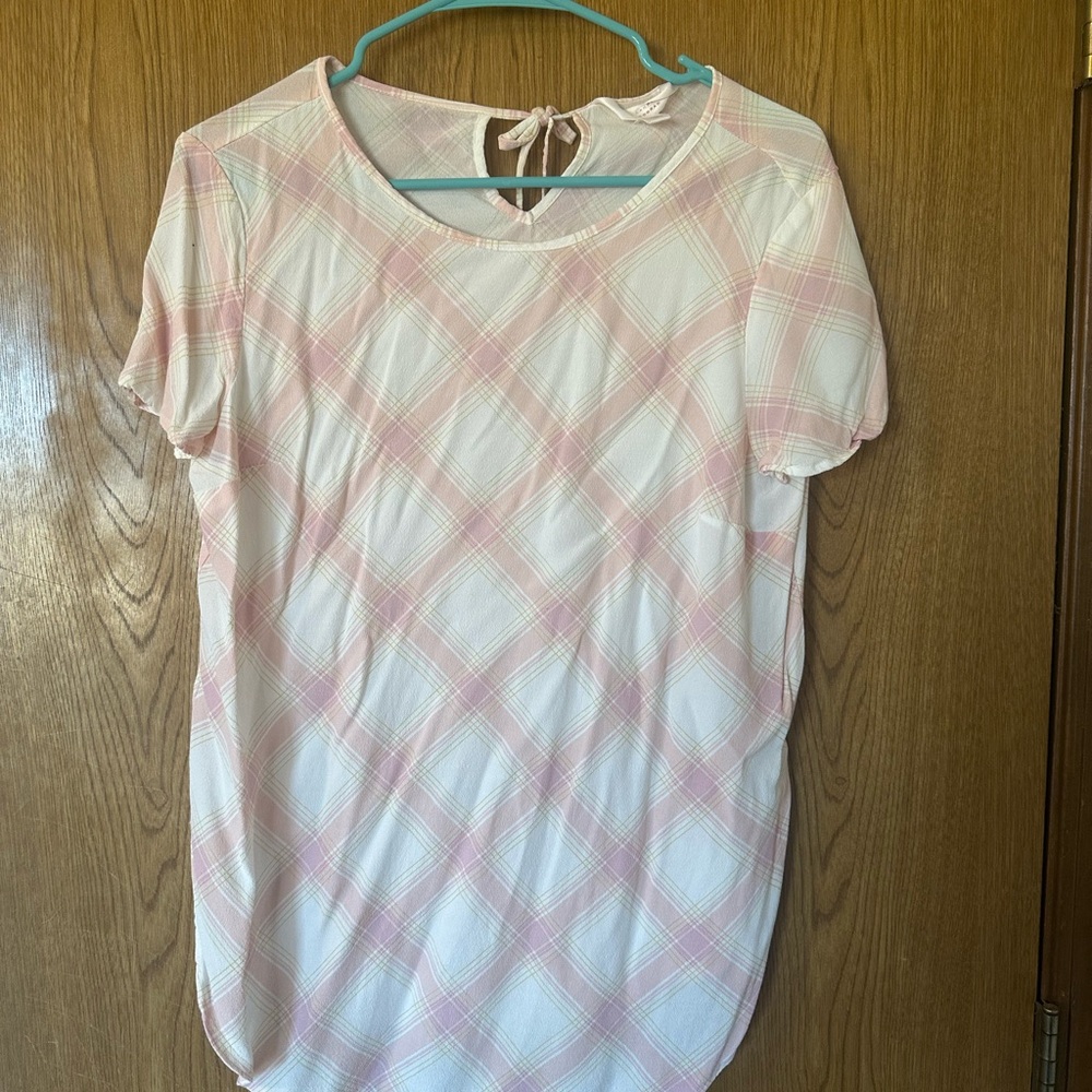 Pink Plaid Women's Top